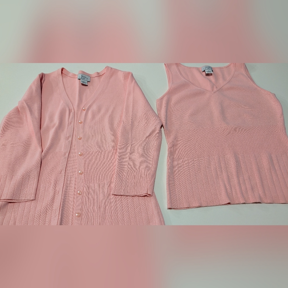 LOFT Pink Cardigan and Tank Set